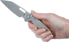 Ніж CJRB Knives Pyrite Wharncliffe AR-RPM9 Steel сталева рукоятка (27980342) - зображення 6