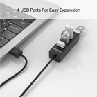 USB-хаб Unitek USB 2.0 4-in-1 (Y-2140-CZARNY) - зображення 4