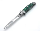 Викидний ніж стилет автомат AKC 9 з чохлом (Зелений) - зображення 1