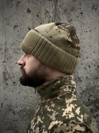 Вязаная зимняя Балаклава-шапка / Утепленный Подшлемник олива-пиксель размер универсальный - изображение 7