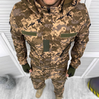 Чоловічий Костюм SoftShell на Флісі / Водонепроникний Комплект Куртка з капюшоном + Штани піксель розмір XL - зображення 3