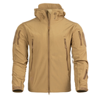 Чоловіча демісезонна Куртка з капюшоном Softshell Shark Skin 01 на флісі до -10°C койот розмір M - зображення 5