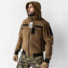 Чоловічий Демісезонний Бомбер Ріп-стоп з капюшоном / Куртка з підкладкою лаке койот розмір 4XL - зображення 3
