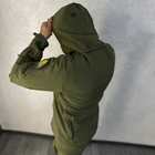 Мужская водонепроницаемая куртка Softshell с капюшоном и вентиляционными молниями олива размер L - изображение 4