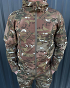 Мужская утепленная Куртка с капюшоном Soft-shell / Бушлат на флисе мультикам размер L - изображение 7