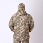 Мужская демисезонная Куртка Softshell с капюшоном / Водонепроницаемый Бушлат на флисе пиксель размер 56 - изображение 5