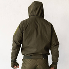 Чоловічий Демісезонний Бомбер Ріп-стоп з капюшоном / Куртка з підкладкою лаке хакі розмір S - зображення 4