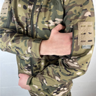 Чоловіча демісезонна Куртка з капюшоном Softshell на флісі мультикам розмір XL - зображення 3