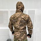 Мужская утепленная Куртка Soft-shell с липучками под шевроны и манжетами пиксель размер 2XL - изображение 6