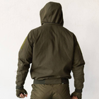 Чоловічий Демісезонний Бомбер Ріп-стоп з капюшоном / Куртка з підкладкою лаке хакі розмір L - зображення 4