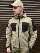 Чоловіча куртка з капюшоном Soft Shell WindStopper у кольорі койот розмір XL - зображення 1