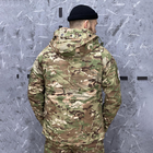 Демісезонна чоловіча Куртка з капюшоном Han wild G8 ріп-стоп на флісі мультикам розмір XL - зображення 3