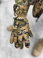 Зимние сенсорные перчатки на двойном флисе до -25°C мультикам размер XL - изображение 1