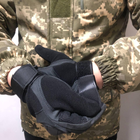 Плотные сенсорные перчатки с мембраной и защитными накладками черные размер XXXL - изображение 4