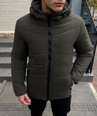 Зимняя мужская Куртка Pobedov "Dzen" до -18°C с капюшоном на силиконе хаки размер M - изображение 6