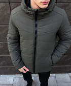 Зимняя мужская Куртка Pobedov "Dzen" до -18°C с капюшоном на силиконе хаки размер M - изображение 7