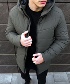 Зимняя мужская Куртка Pobedov "Dzen" до -18°C с капюшоном на силиконе хаки размер M - изображение 8