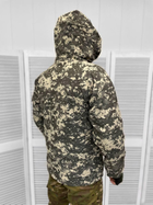 Чоловіча зимова Куртка SoftShell до -20°C із знімною флісовою підкладкою піксель розмір XXL - зображення 3