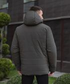 Зимняя мужская Куртка Pobedov "Dzen" до -18°C с капюшоном на силиконе хаки размер XXL - изображение 5