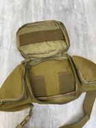 Универсальная Бананка Cordura 1000D с системой Molle / Поясная Сумка с регулируемыми ремнями хаки 23,5х6х12 - изображение 3