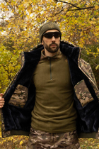 Мужской зимний Бушлат-бомбер Рип-стоп на флисе / Утепленная куртка мультикам размер 4XL - изображение 2