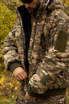 Мужской зимний Бушлат-бомбер Рип-стоп на флисе / Утепленная куртка мультикам размер 4XL - изображение 3