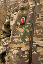 Мужской зимний Бушлат-бомбер Рип-стоп на флисе / Утепленная куртка мультикам размер 4XL - изображение 7