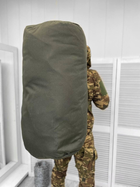 Прочная Сумка - Рюкзак для транспортировки вещей 140л / Водонепроницаемый Баул олива размер 85х45x45см - изображение 1