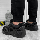 Кожаные мужские Кроссовки на прочной протекторной подошве черные размер 46 - изображение 3