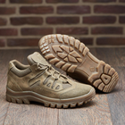 Универсальные легкие Кроссовки с мембраной койот / Кожаная влагостойкая обувь размер 38 - изображение 5