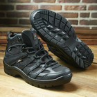 Легкі шкіряні Кросівки з сітчастими вставками чорні розмір 36 - зображення 7