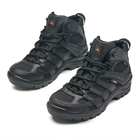 Легкі шкіряні Кросівки з сітчастими вставками чорні розмір 39 - зображення 4
