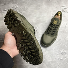 Легкі Чоловічі Кросівки з Сітчастою підкладкою / Нубукове взуття з патріотичним дизайном хакі розмір 40 - зображення 4