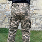 Чоловічі щільні Штани з 6-ма кишенями та відсіками для Наколінників / Міцні Брюки ріп-стоп піксель розмір 5XL - зображення 5