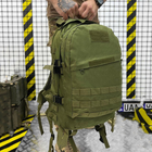 Водонепроницаемый Рюкзак UNION с мягкой уплотненной спинкой и системой Molle / Прочный рюкзак Oxford олива - изображение 3