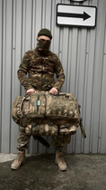 Рюкзак 160 л з 7-ма відділеннями / Наплічник FIELD бежевий камуфляж 76х55х40 см - зображення 5