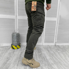 Мужские плотные Брюки Leon с накладными карманами / Эластичные хлопковые Брюки хаки размер M - изображение 3
