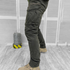 Мужские плотные Брюки Leon с накладными карманами / Эластичные хлопковые Брюки хаки размер M - изображение 4