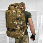 Водонепроницаемый рюкзак 80л с системой Molle / Прочный рюкзак Cordura 1000D мультикам - изображение 1