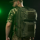 Рюкзак з м'якою спинкою та регульованими лямками 75х55х40 см / Штурмовий Наплічник з системою Molle хакі - зображення 2