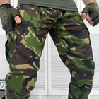 Чоловічі міцні Штани з накладними кишенями та манжетами / Щільні Брюки саржа мультикам розмір M - зображення 3