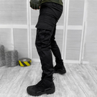 Чоловічі водонепроникні Штани з накладними кишенями / Міцні Брюки ріп-стоп чорні розмір XXL - зображення 2