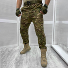 Чоловічі Штани з накладними кишенями та манжетами / Міцні Брюки ріп-стоп мультикам розмір XL - зображення 1