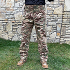 Чоловічі щільні Штани з 6-ма кишенями та відсіками для Наколінників / Міцні Брюки ріп-стоп мультикам розмір XL - зображення 1