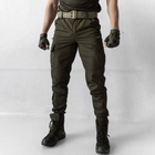 Чоловічі Штани Ріп-стоп з кишенями під наколінники / Брюки з середньою посадкою хакі розмір XL - зображення 1