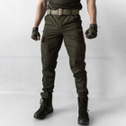 Мужские Брюки Рип-стоп с карманами под наколенники / Брюки со средней посадкой хаки размер M - изображение 1