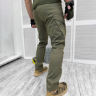 Чоловічі щільні Штани з накладними кишенями / Еластичні бавовняні Брюки олива розмір S - зображення 3