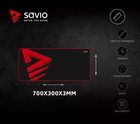 Podkładka pod mysz i klawiaturę Savio Turbo Dynamic L 700 x 300 x 3 mm Black-Red (SAVGTDL) - obraz 3