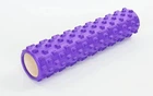 Массажный ролик для фитнеса, йоги EasyFit Grid Roller PRO 45 см Фиолетовый (МФР валик, роллер для массажа всего тела: рук, ног, спины, шеи)