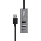 USB - Хаб Hoco HB1 Line Machine USB To 4 USB сріблястий (735206)